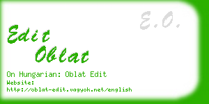 edit oblat business card